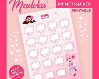 Rastreador de anime Madoka Magica / Digital, imprimible / Descarga instantánea
