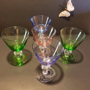 Colorful Bubble Ball Wine Cordial Glasses
