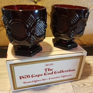 The 1876 Cape Cod Collection by Avon - Ruby Red Glass - Etsy