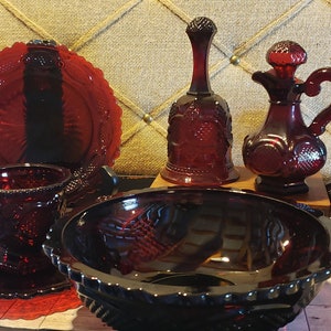 The 1876 Cape Cod Collection by Avon - Ruby Red Glass - Etsy