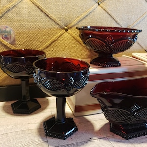 The 1876 Cape Cod Collection by Avon - Ruby Red Glass - Etsy