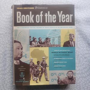 Edição de 1962 Britannica Livro do Ano Eventos de 1961 Capa dura