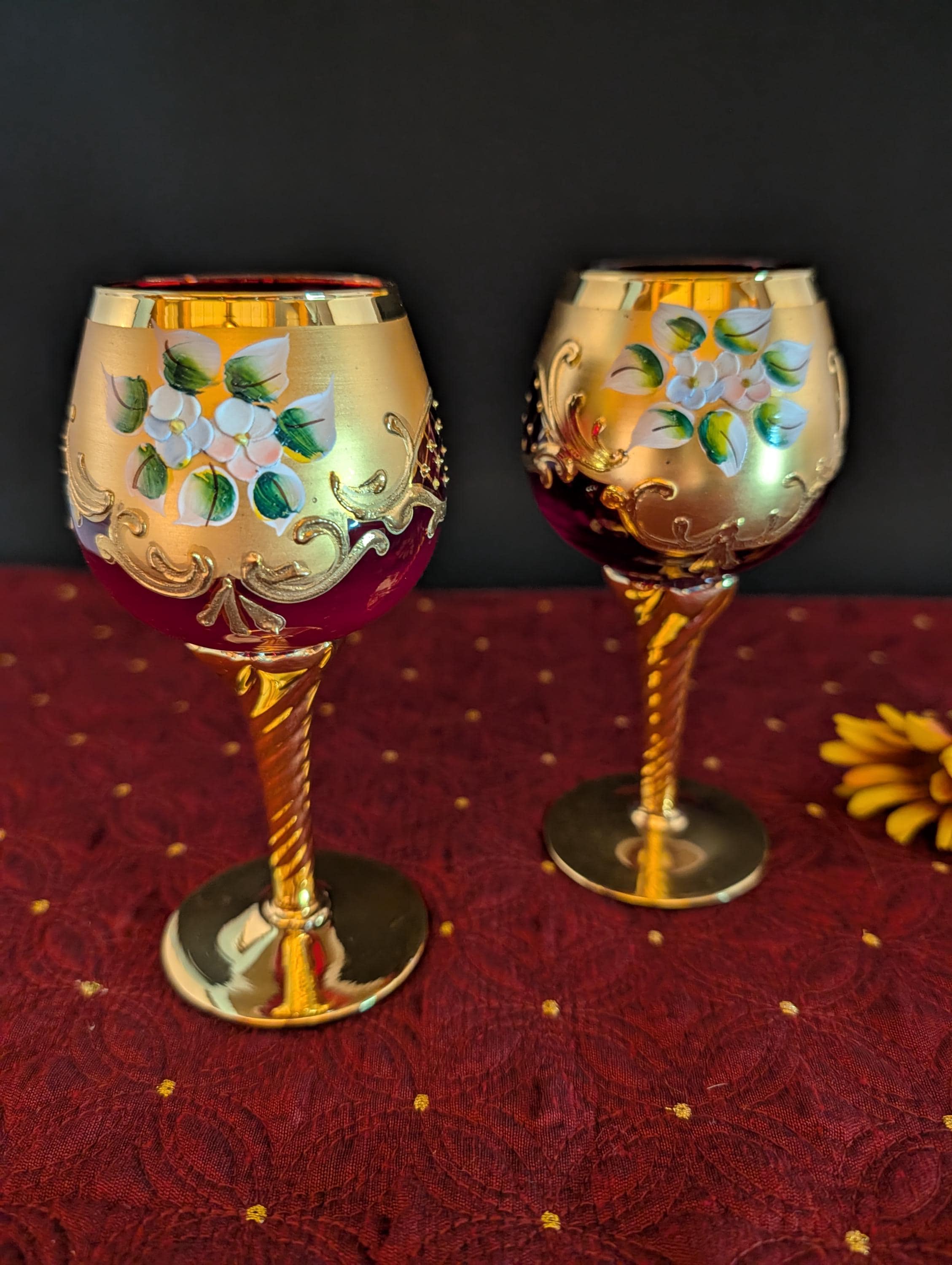 Murano wine glasses - Etsy 日本