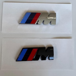 Bmw M LOGO BADGE SIDE Chrome Gloss & Black Matt 2 pcs