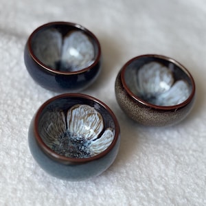 Vietnamese Ceramic Espresso Cup – Blossom Glaze, Reactive Pottery (70ml)