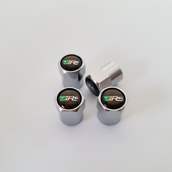 VRS Dust Caps Black or Chorme For Car Valve Tyre