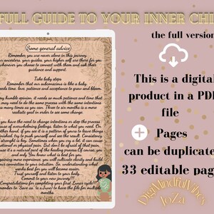 Diario digital lunar, cuaderno de niño interior totalmente guiado, diario de indicaciones, diario de conciencia y amor propio, niño interior
