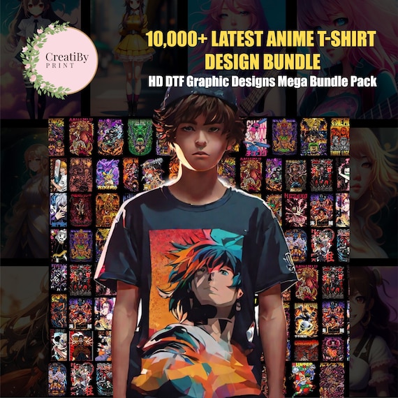 10000+ PREMIUM Anime bundle graphic design, Digital print , Perfect for Print on Demand, T-Shirt Hoddies Anime PNG, Anime SVG, Mega Pack
