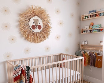 Boho Sun Wall Decals Baby's Room Wall Sticker Waterproof Nursery Children Kids Home Decor Furniture Bedroom Living Room