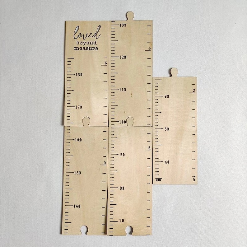 Wooden Height Chart Height Ruler Baby Shower Gift Children'S Growth Chart Family Height Chart Laser Cut File Rustic Ruler zdjęcie 9