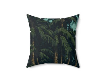 Spun Polyester Square Pillow - Palm Tree