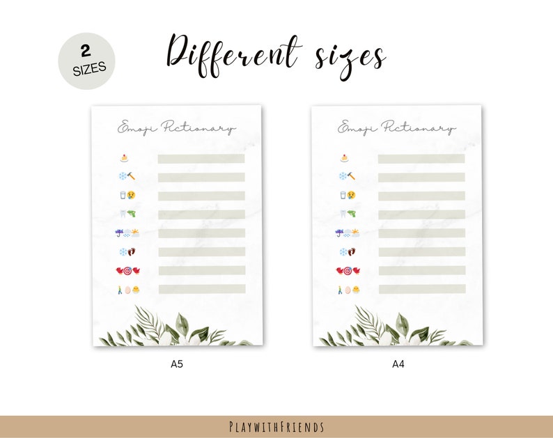 Emoji Pictionary Guessing Game for Bridal Shower, Wedding, Engagement ...