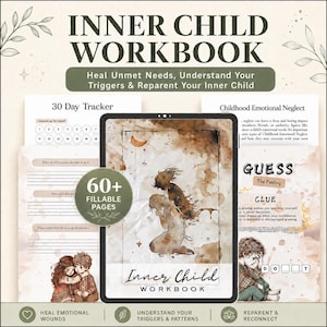 Inner Child Healing Workbook Shadow Work Therapy Journal Digital Self-Development Childhood Trauma Activity Self-Help Emotional Triggers