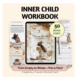 Cuaderno de trabajo del niño interior para la sanación, trabajo con la sombra, diario de terapia, desarrollo personal digital, actividad para traumas infantiles, autoayuda, desencadenantes emocionales