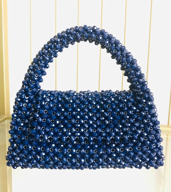 Crystal Beaded Bag,beaded Bag,bead Bag, Beaded Shoulder Bag,top