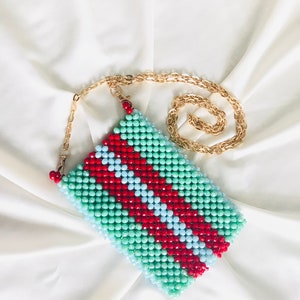 Crystal Bead Bag,Beaded Shoulder Bag,Bead Bag,Phone Bag,Top Handle Bags,Women&#39;s Bead Bag, Women&#39;s handbags, Bridal Pearls, Luxury Beaded Bag