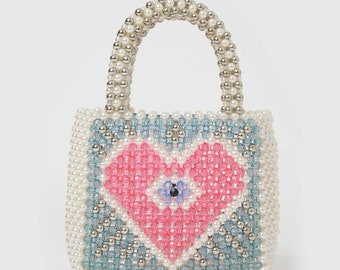 Sac à main de mariage en perles, Porte-monnaie en perles colorées, Sac de soirée en perles, Sac en perles synthétiques, Sac en perles, Sac de luxe en perles, Sac en perles