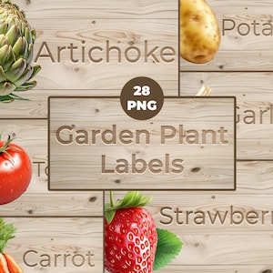 Printable Plant Garden Labels - Labels for gardening - 300 DPI - Plant Labels - Plant Markers - Printable Plant Garden Markers - 300 DPI