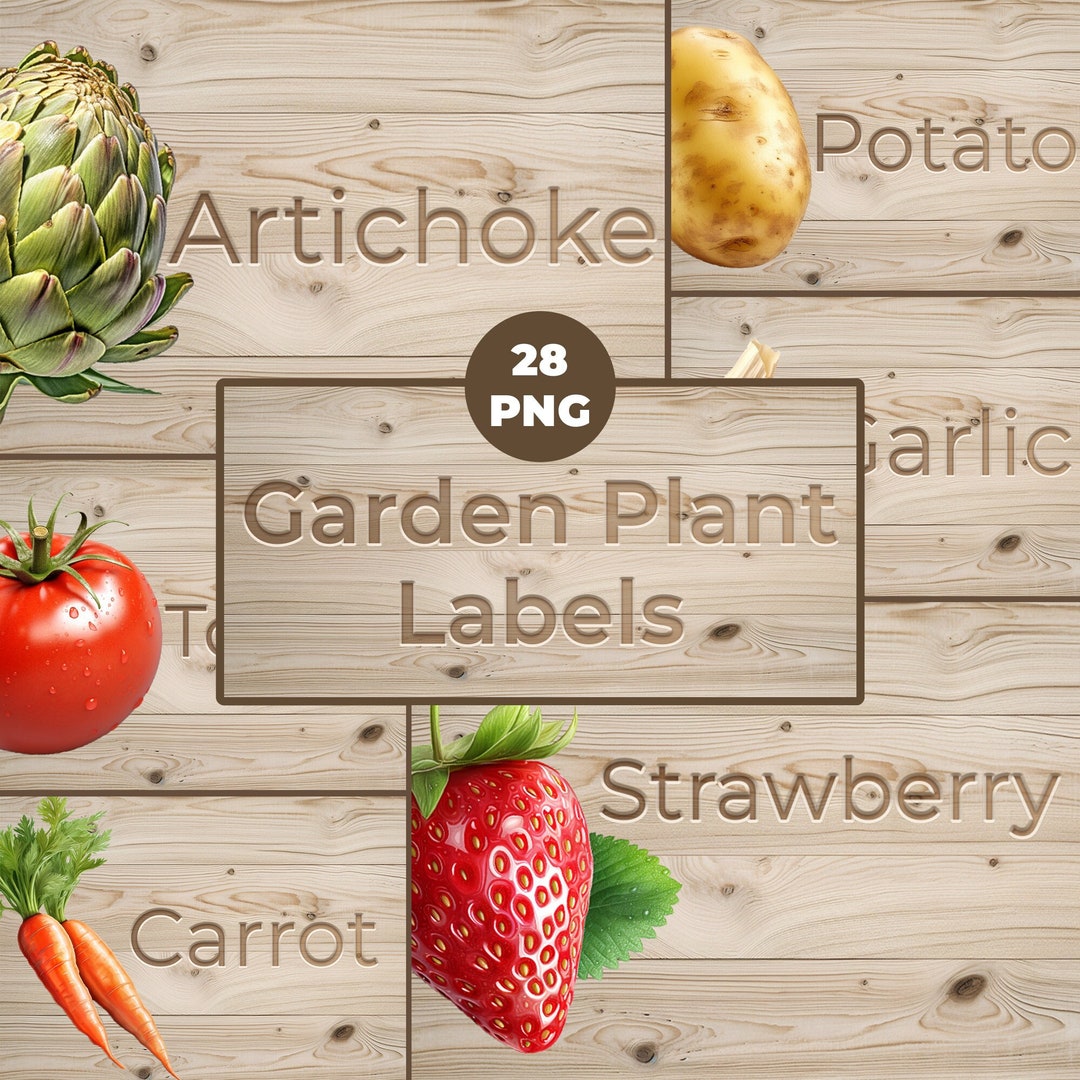 Printable Plant Garden Labels - Labels for Gardening - 300 DPI - Plant Labels - Plant Markers ...