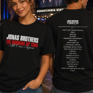 Jonas Brothers The Burning Up Tour 2026 T-Shirt, Madison Square Garden NYC Setlist Tee