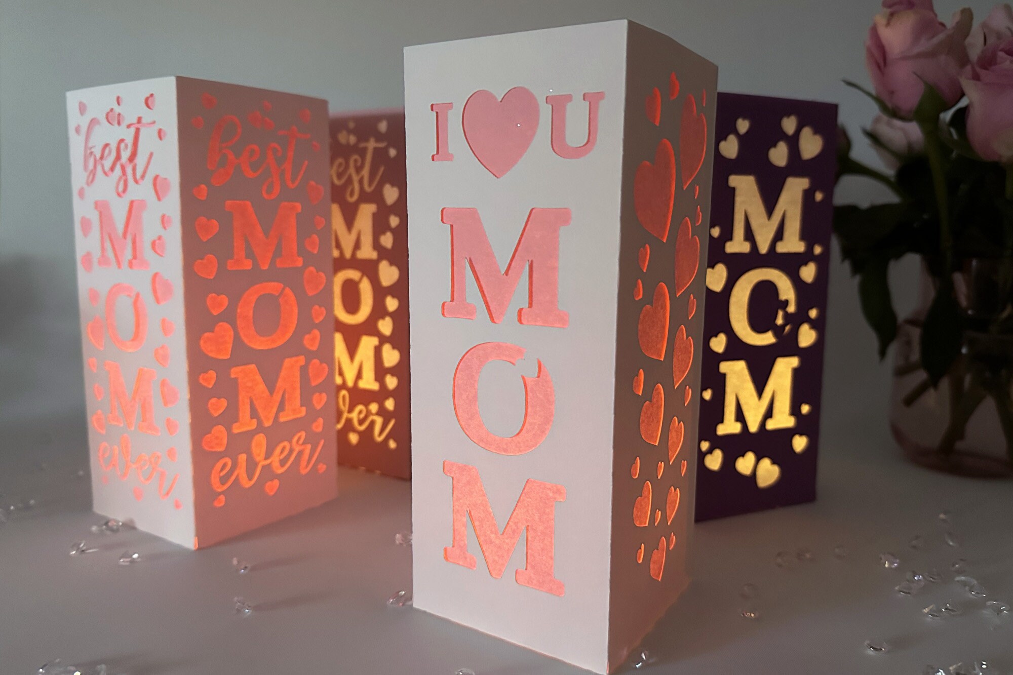 Mother Day Gift Ideas | Centerpieces for Mother Day | Paper Lantern SVG ...
