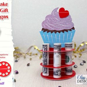 Geldgeschenkidee zum Geburtstag für Sie oder Ihn | Geburtstag Cupcake Geldhalter SVG| Diy Geburtstagsgeschenke für Freunde | Geldscheinhalter Jahrestag