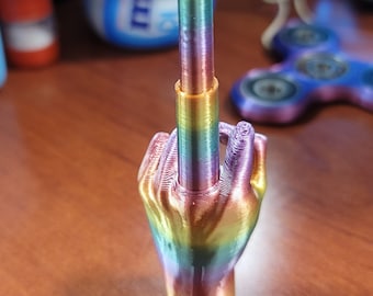 Extending Middle Finger Keychain