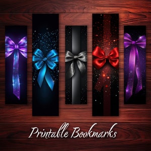 10 Bow Bookmark digital Bookmark for Book Lover Printable Bookmark Set Printable Bookmark gift Bookmark for print Design DIY Gift Idea