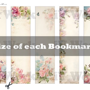 Bookmark Printable Vintage Flower Bookmark for Book Lover Printable ...