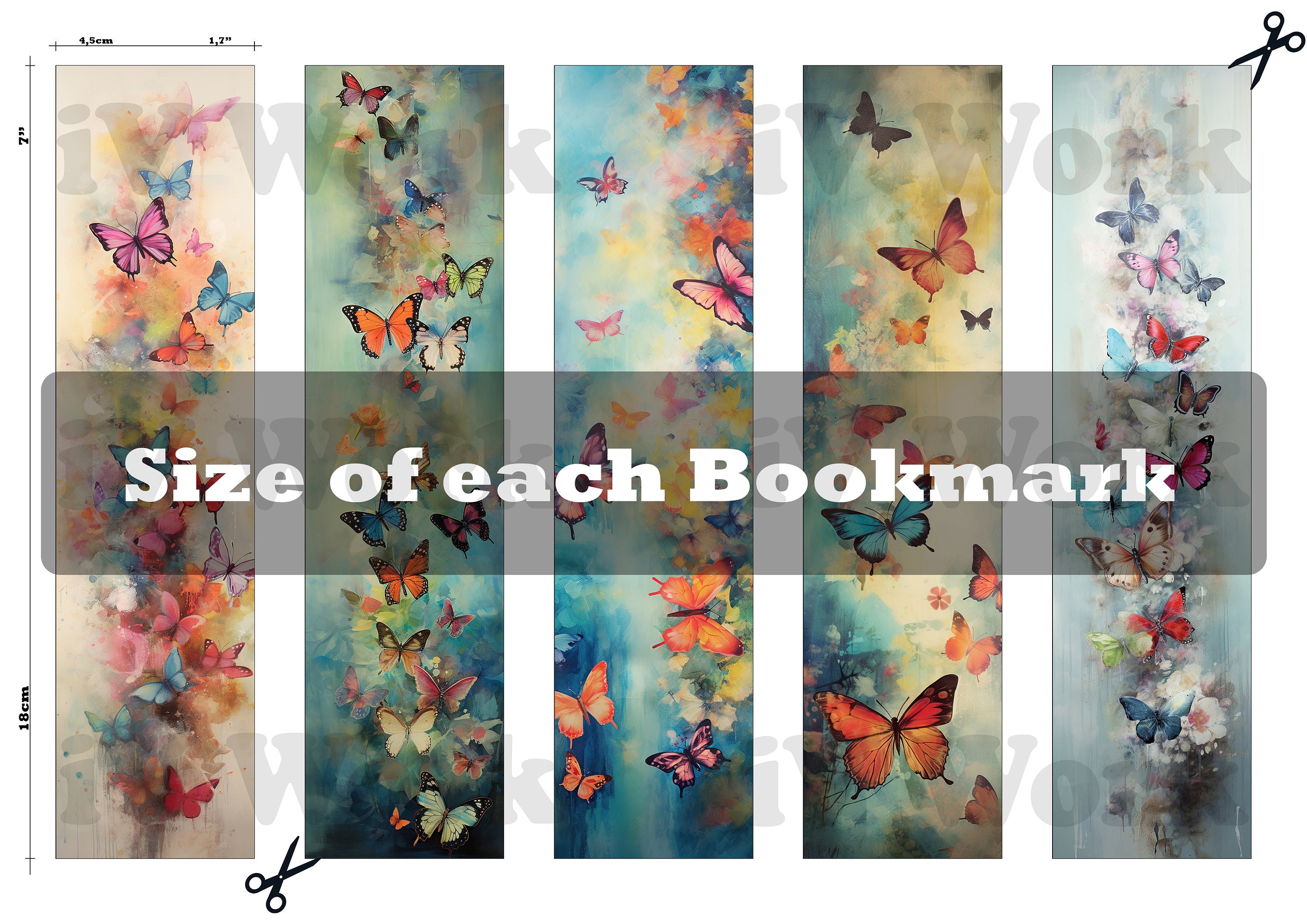 Butterfly Bookmark Printable Vintage Bookmark for Book Lover - Etsy