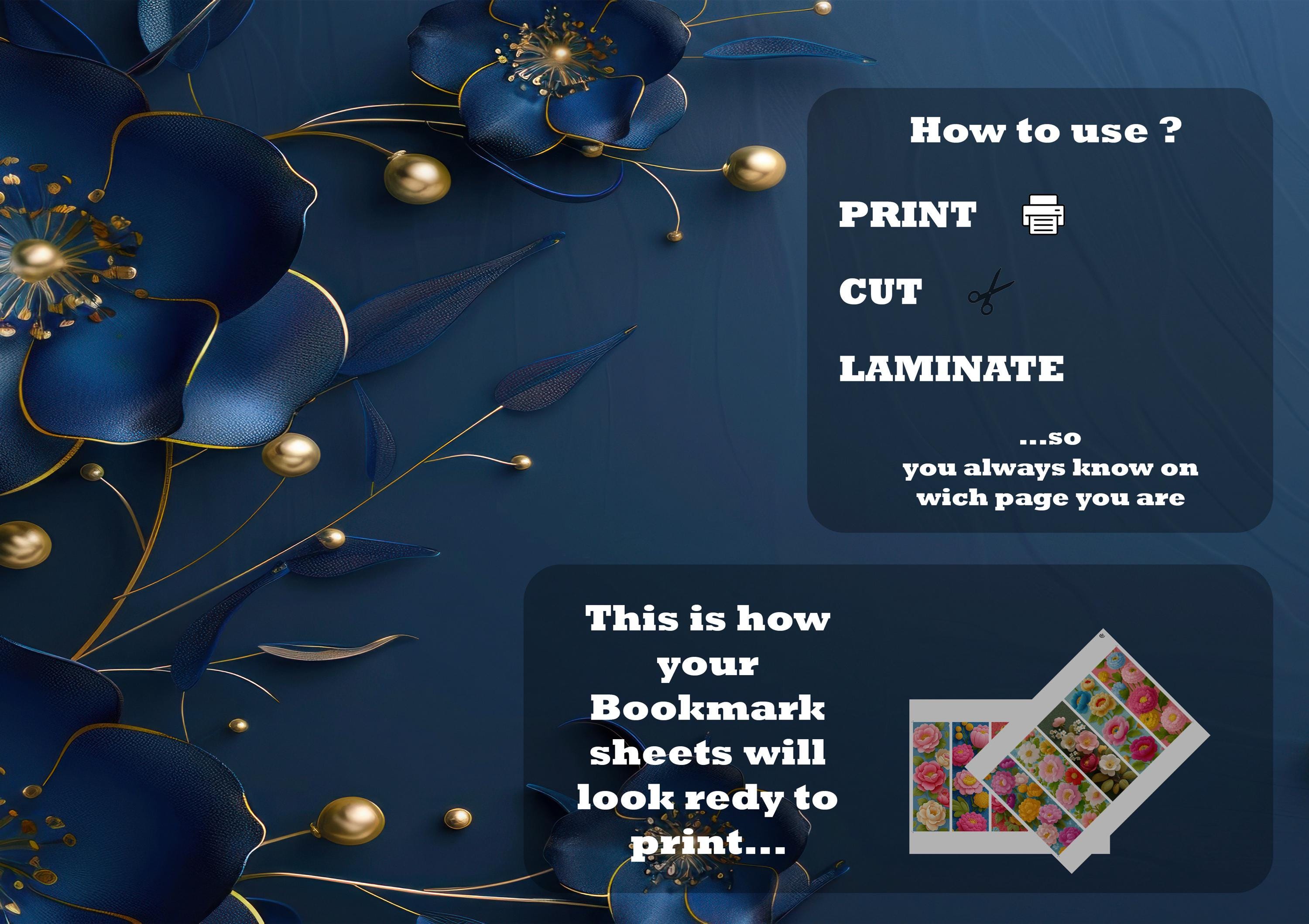 Printable Vintage Floral Bookmark Set Decorative Bookmark Book Lover ...