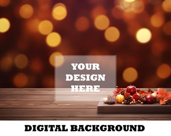 Background Mockup Fall Backdrop Digital Autumn Background Product Mockup Background Wooden Table Mockup Wallpaper Photo Digital Background