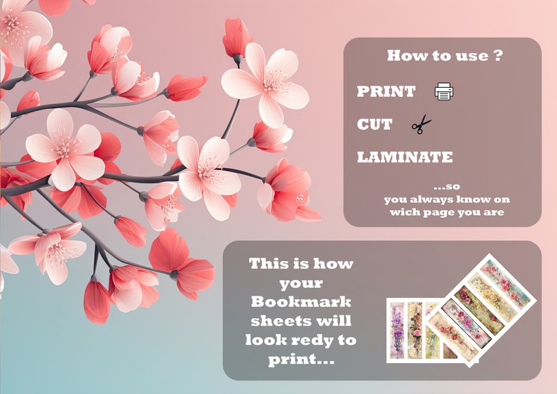 Bookmark Set of 10 Printable Vintage Roses Junk Journal Page for Book ...