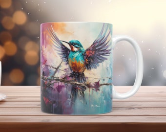 Bird Mug Wrap 11oz & 15oz Mug Template Bird Deco Mug Sublimation Design Instant Digital Download Coffee Mug Wrap Template + Free gift