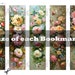 Vintage Floral Bookmarks Set of 10 Printable Bookmark for Book Lover or ...