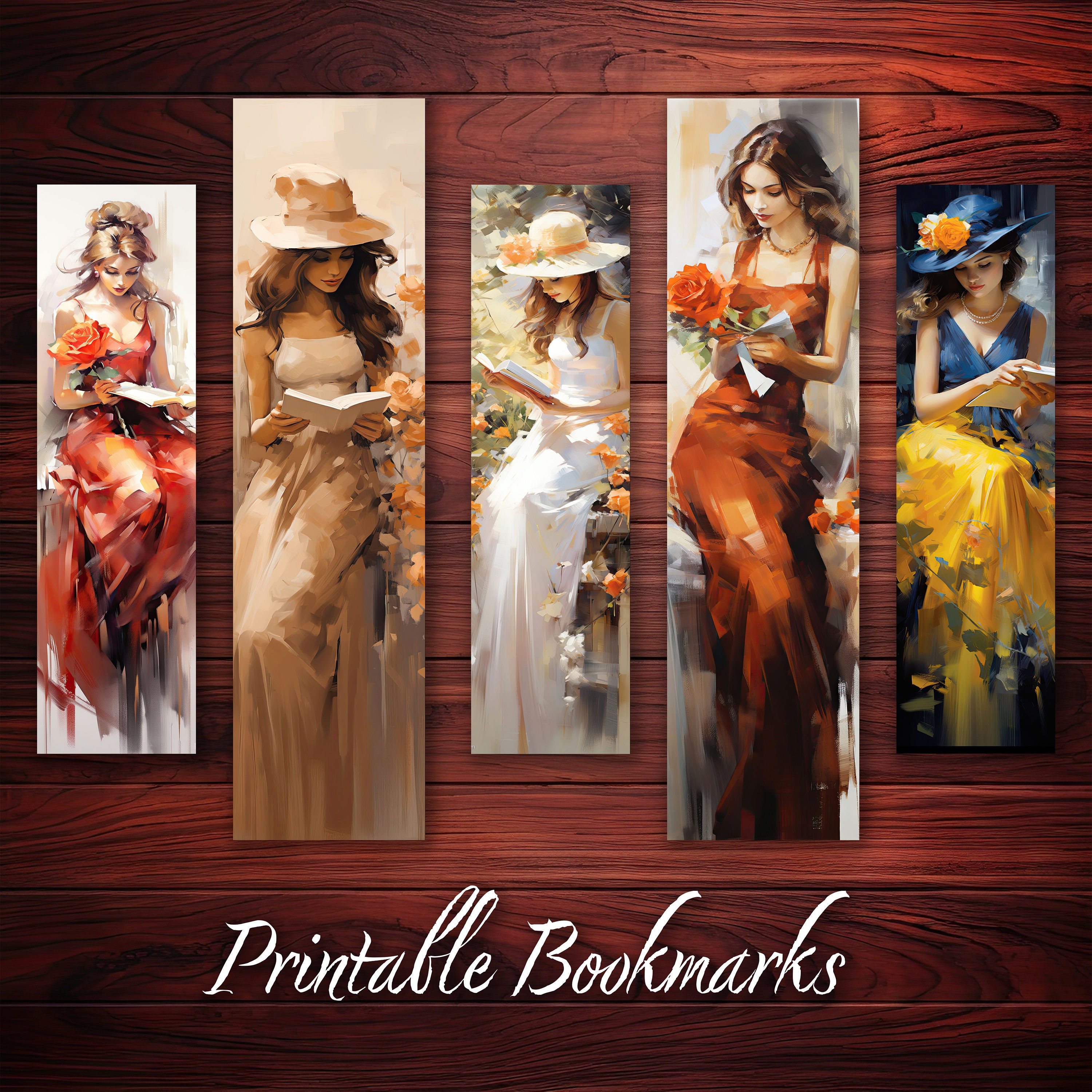 10 Bookmark Printable for Book Lover Printable Bookmark Set Digital ...