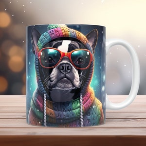 Dog Mug Wrap 11oz & 15oz Mug Template Dog Mug Wrap Sublimation Design Instant Digital Download Coffee Mug Wrap Design + Free gift