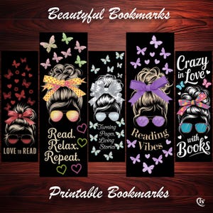 Printable Bookmarks with Inspirational Quote for Book Lover Set of 10 Digital Download for Book Readers Vibe Quote Perfect Gift for Bookworm