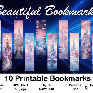 Bookmark Printable Winter Bookmark for Book Lover Printable Bookmark set digital Bookmark Gift for Print Bookmark Winter Dreamland Reader