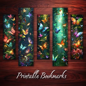 3D Butterfly Bookmark Printable Set of 10 for Book Lover Gift Instant ...