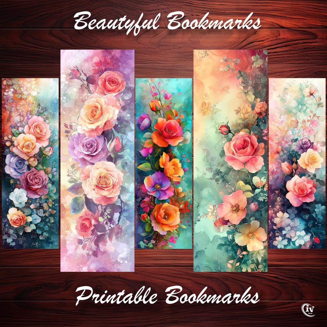 Floral Printable Bookmarks Set of 10 Beautiful Decorative Bookmark for ...