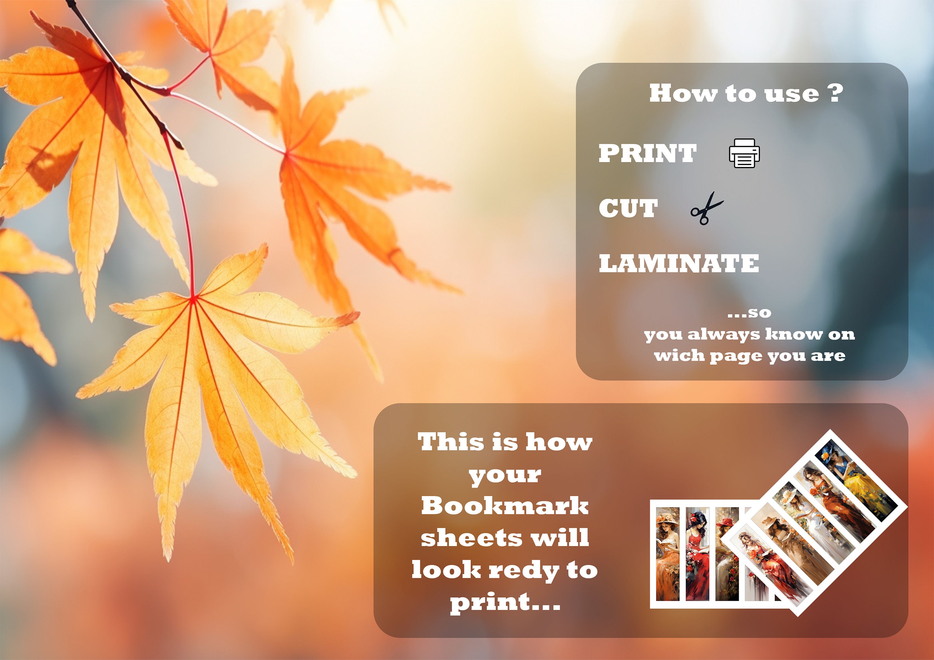 10 Bookmark Printable for Book Lover Printable Bookmark Set Digital ...