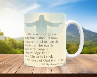 Christian Mug Template PNG 11oz 15oz Instant Download Sublimation DIY Gift Idea Mug with Bible Psalm  Religious Deco Christian Inspirational