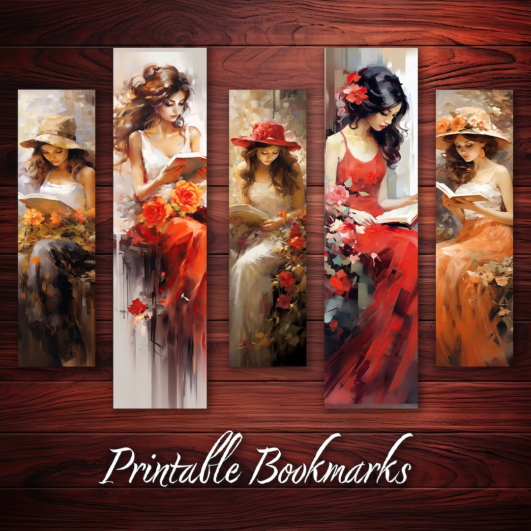 10 Bookmark Printable for Book Lover Printable Bookmark Set Digital ...
