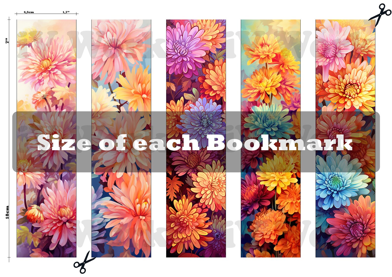 10 X Bookmarks Digital Bookmark for Booklovers Printable Bookmark Set ...