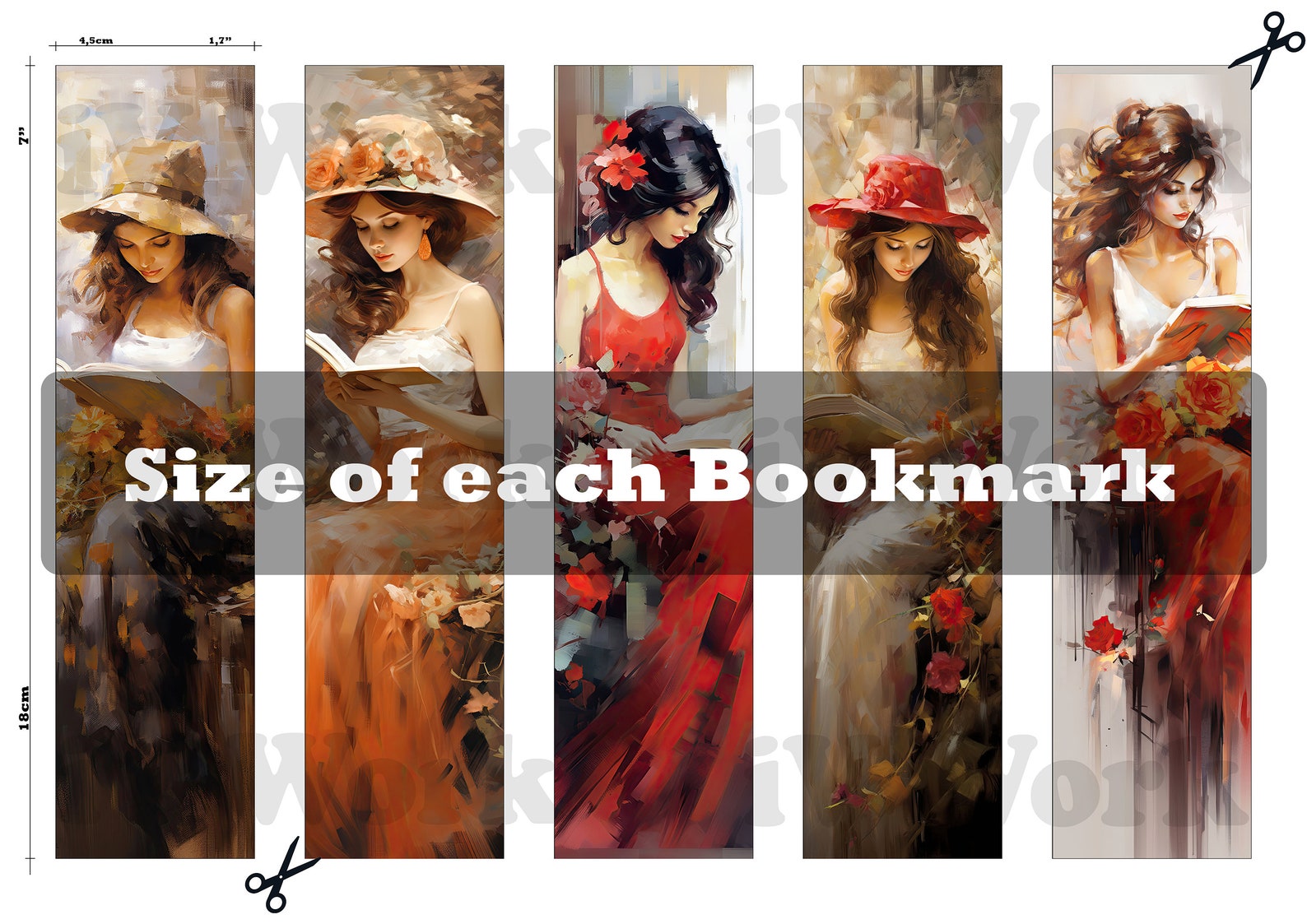 10 Bookmark Printable for Book Lover Printable Bookmark Set Digital ...