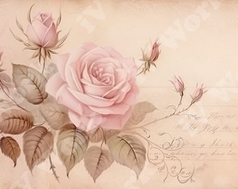 Set of 5 x Roses Desktop Wallpaper, Backgrounds, Full HD, 16:9 for your PC desktop, Shabby Vintage Style Roses, digital instant download