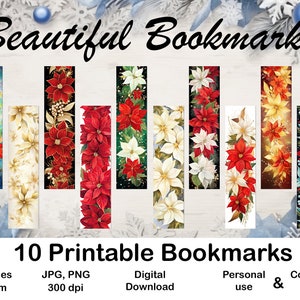 Bookmark Printable Winter Bookmark for Book Lover Printable Bookmark set digital Bookmark Gift for Print Bookmark Winter Christmas Reader