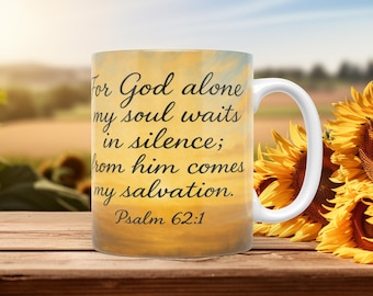 Bible Verse Mug Wrap PNG 11oz 15oz Template Christian Quote Mug Sublimation Design Instant Download DIY Faith Gift Deco Mug with Bible Verse