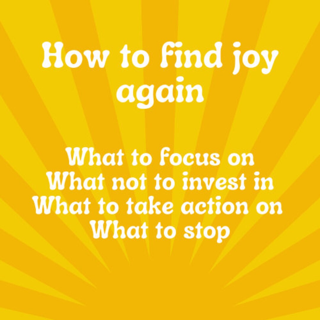 How to Find Joy Again - Etsy